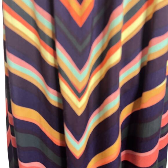 Anthropologie Runi Striped  Slip Dress ChevronMidi Crisscross Back Flowy Boho XS - Picture 9 of 13